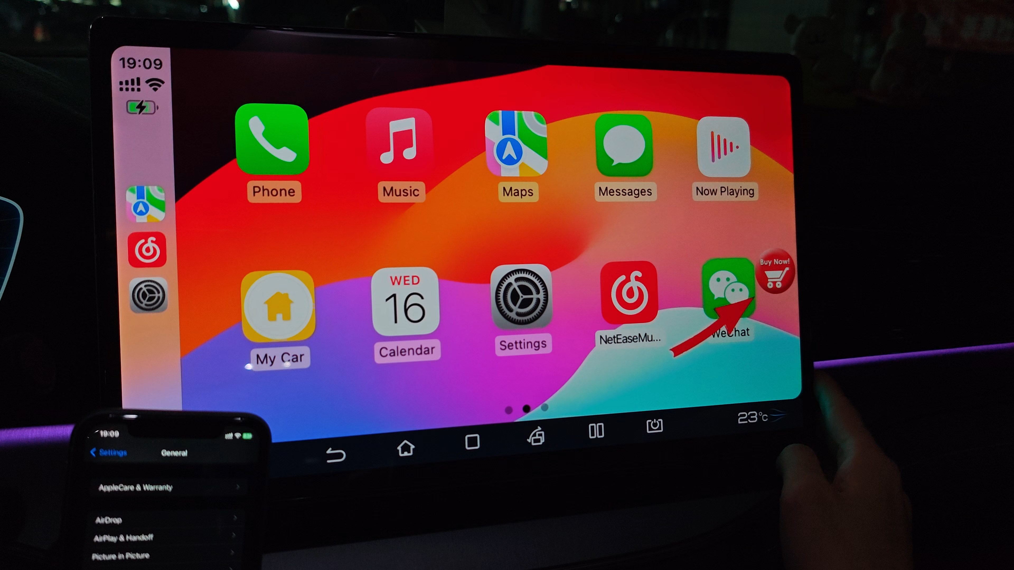 After: CarPlay on BYD screen
